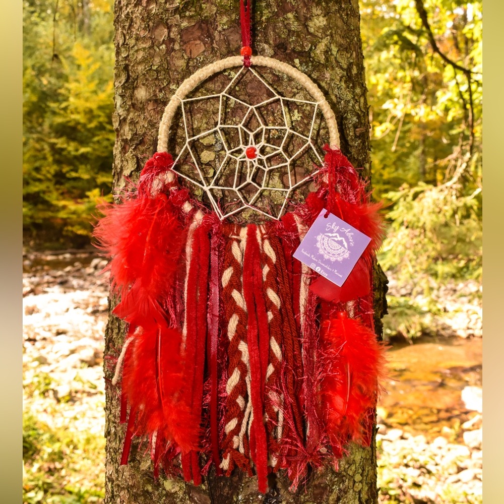 Red Feathered Dreamcatcher